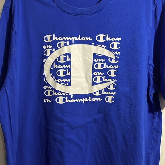 Champion Mens Blue Authentic Crew Neck Short Sleeves Pullover T Shirt Size 2X - Picture 2 of 4